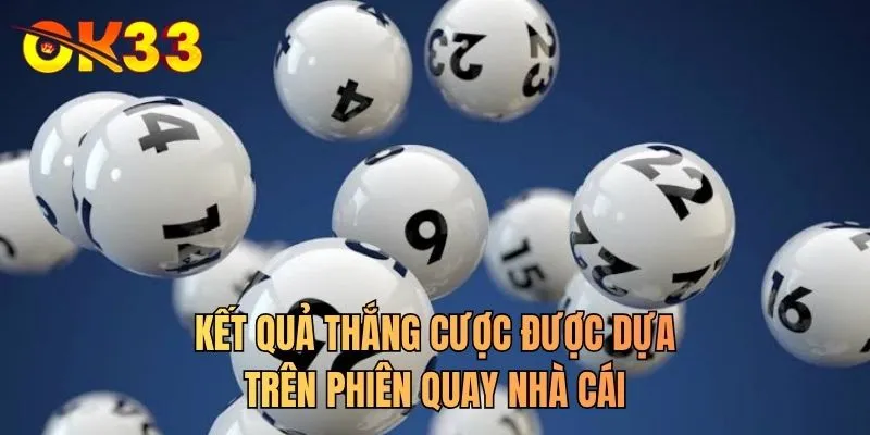 Kết quả thắng cược được dựa trên phiên quay nhà cái